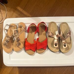 COCLICO Red and Tan Sandals